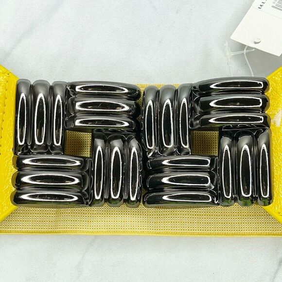 Special Rich Yellow Stretch Metal Buckle Belt Size Small S - Picture 3 of 9